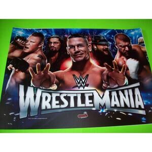 Wrestlemania Pinball Translite Original NOS Artwork Wrestling The Rock John Sena